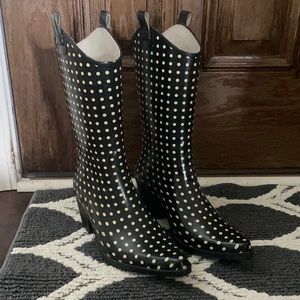 Bit and Briddle rubber western cowgirl rain boots